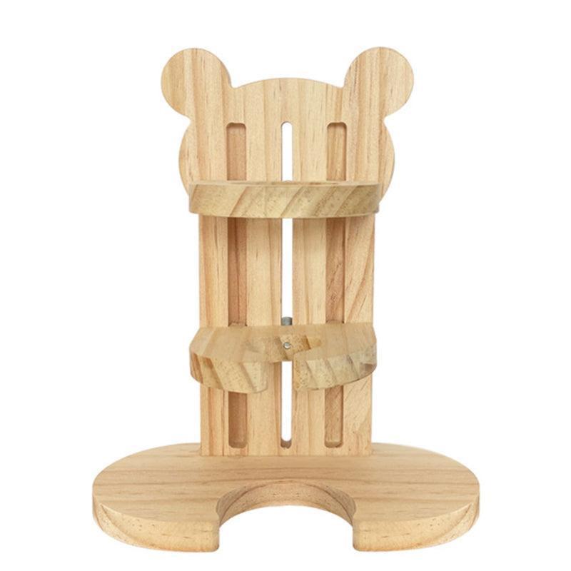 Adjustable Height Wooden Hamster Water Dispenser.