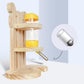 Adjustable Height Wooden Hamster Water Dispenser.