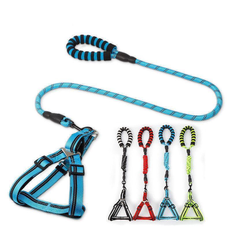 Adjustable Nylon Dog Leash With Chest Harness - Pets Perfect