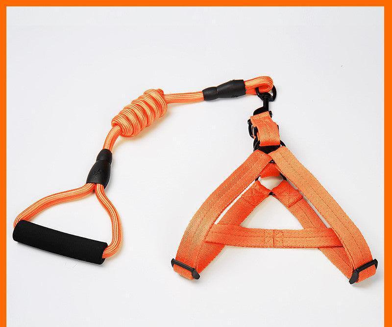 Adjustable Pet Leash And Chest Strap Set With Reflective And Strengthened Design - Pets Perfect