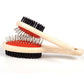 Wooden Handle Dual-Sided Pin Brush & Comb - 2-in-1 Grooming Tool for Dogs