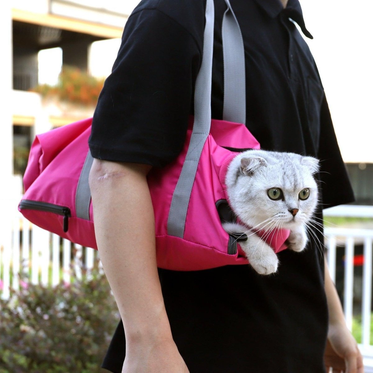 Anti - Scratch And Bite Cat Travel Bag With Double Lining - Stylish And Secure Pet Carrier - Pets Perfect