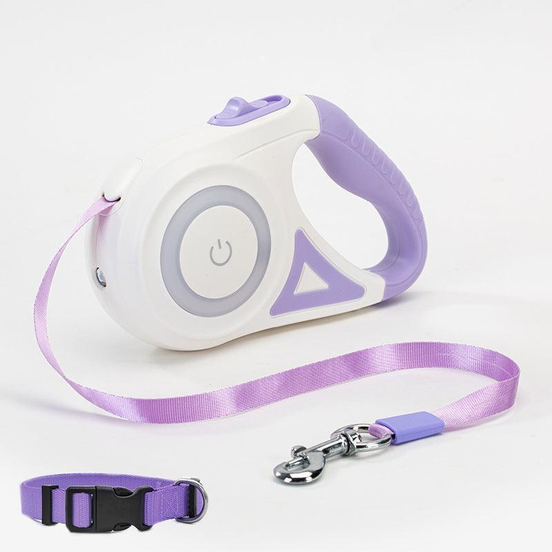 Automatic Pet Dog Cat Traction Rope With Retractable Leash And Collar - Pets Perfect