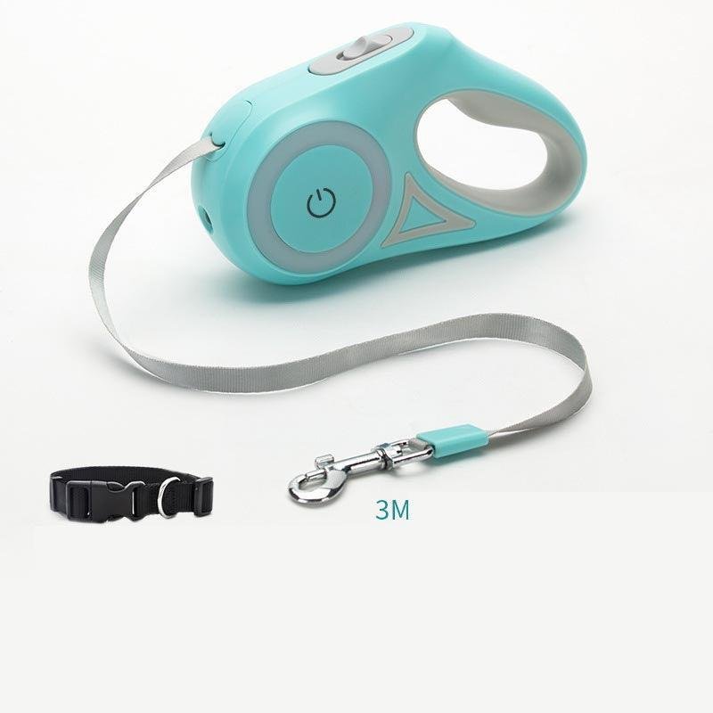 Automatic Pet Dog Cat Traction Rope With Retractable Leash And Collar - Pets Perfect