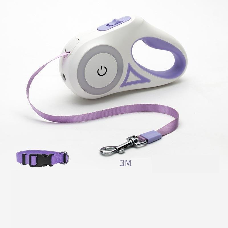 Automatic Pet Dog Cat Traction Rope With Retractable Leash And Collar - Pets Perfect