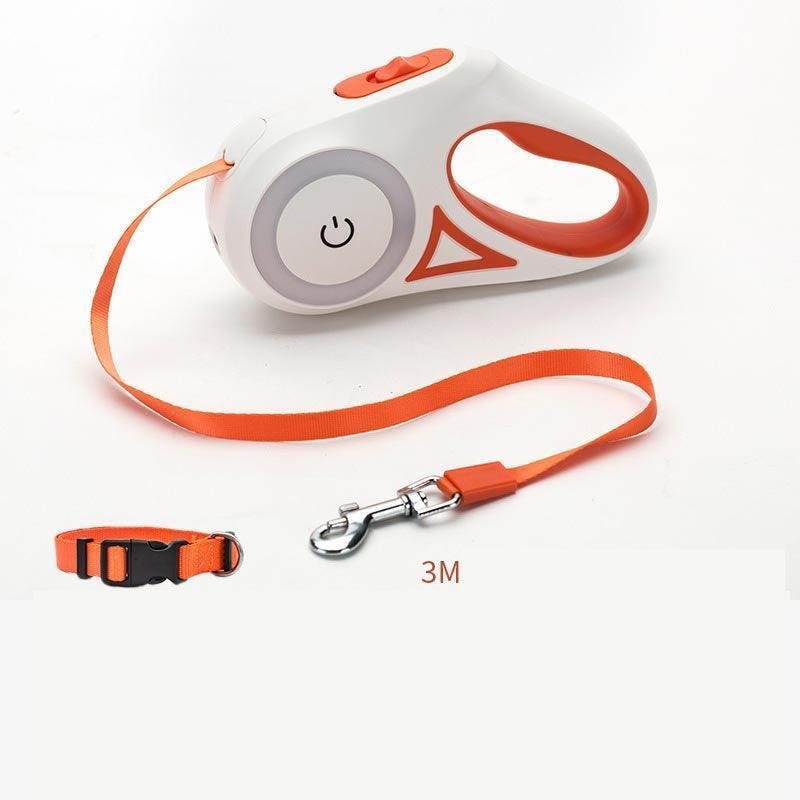 Automatic Pet Dog Cat Traction Rope With Retractable Leash And Collar - Pets Perfect