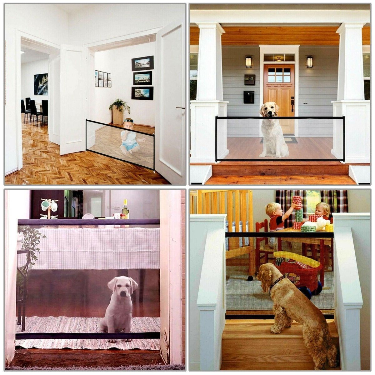 Portable Mesh Pet Safety Gate - Secure Your Pets Anywhere! - Pets Perfect