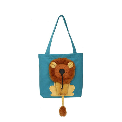 Lion Design Pet Carrier: Portable, Breathable, And Stylish For Travel With Your Furry Friend - Pets Perfect