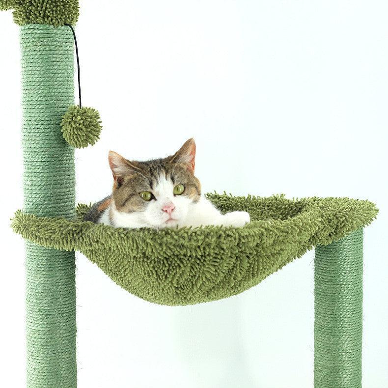 Sleek Sisal Cat Tree With Cozy Hammock - Ultimate Cat Climbing Frame - Pets Perfect