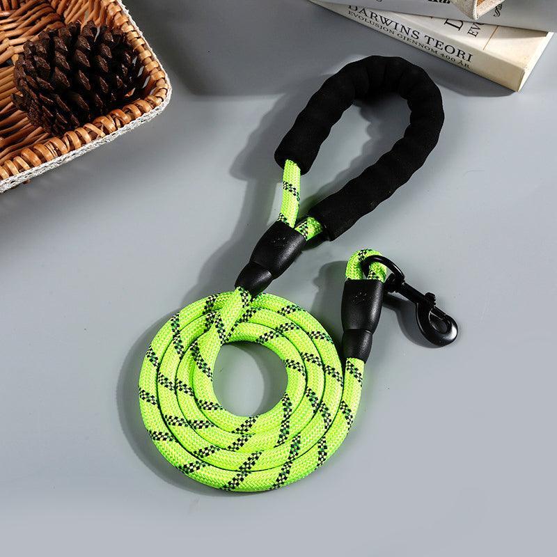 Nightglow Reflective Round Rope Dog Leash - Pets Perfect