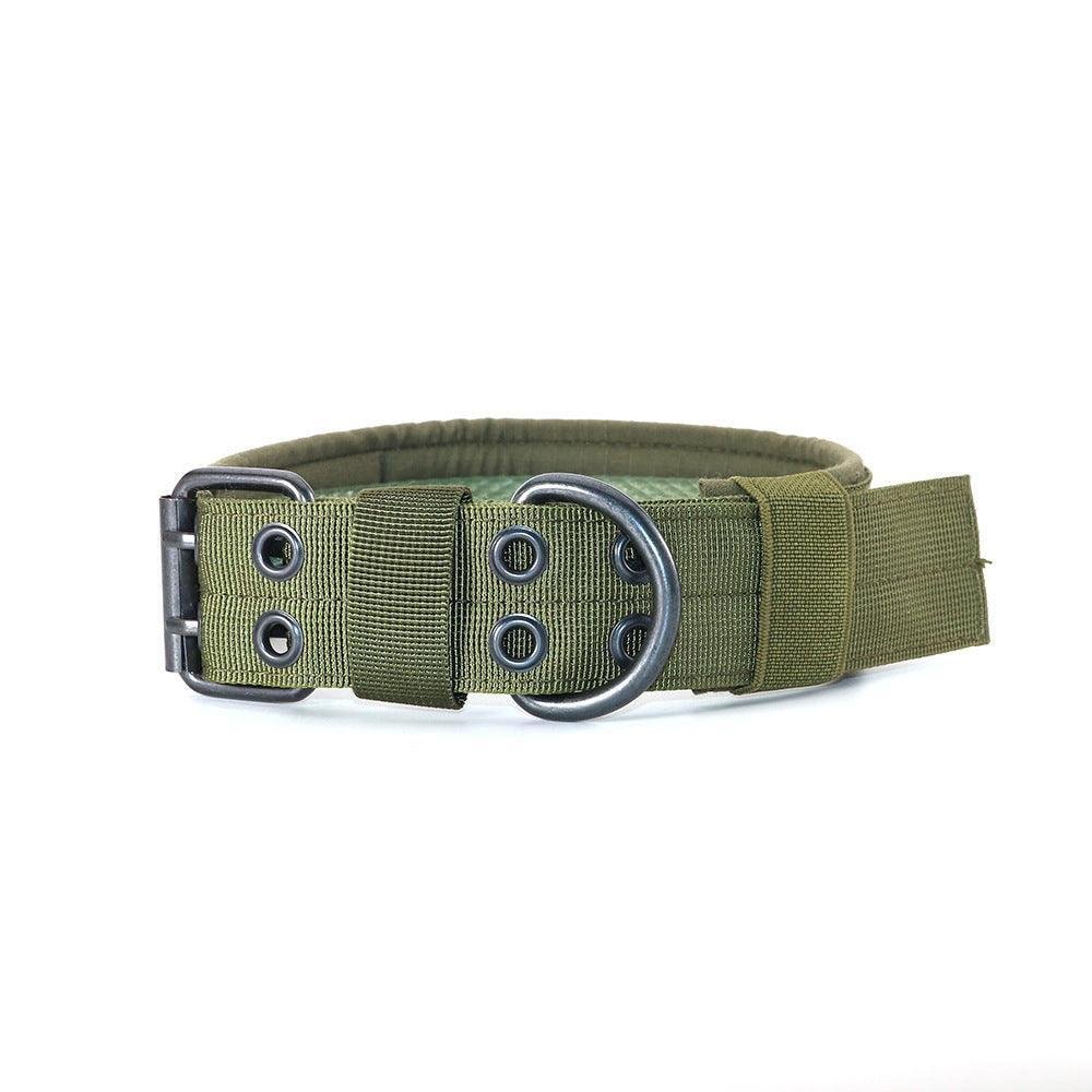 Stylish Striped Canvas Dog Collar - Durable Cowboy - Style Collar for Medium and Large Dogs - Pets Perfect