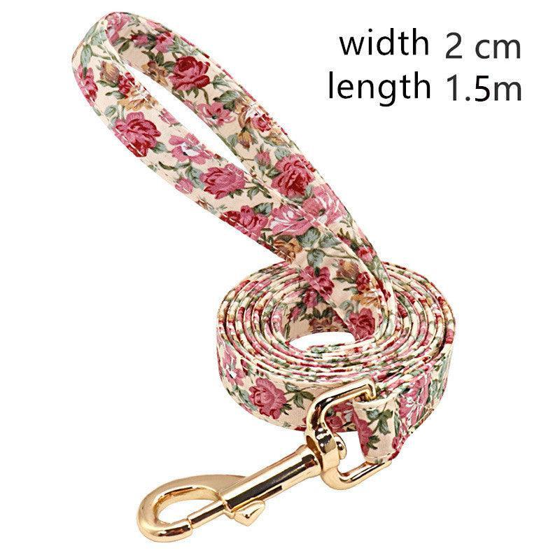 Nylon Floral Dog Walking Rope - Stylish And Sturdy Leash For Your Pup - Pets Perfect