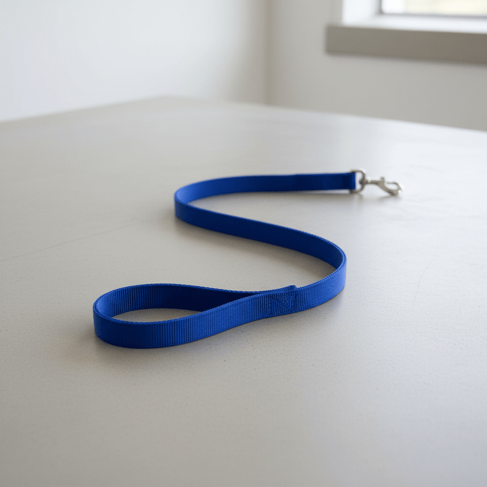 Coastal DoublePly Nylon Traffic Dog Leash Blue, 1 in x 24 in, view 3
