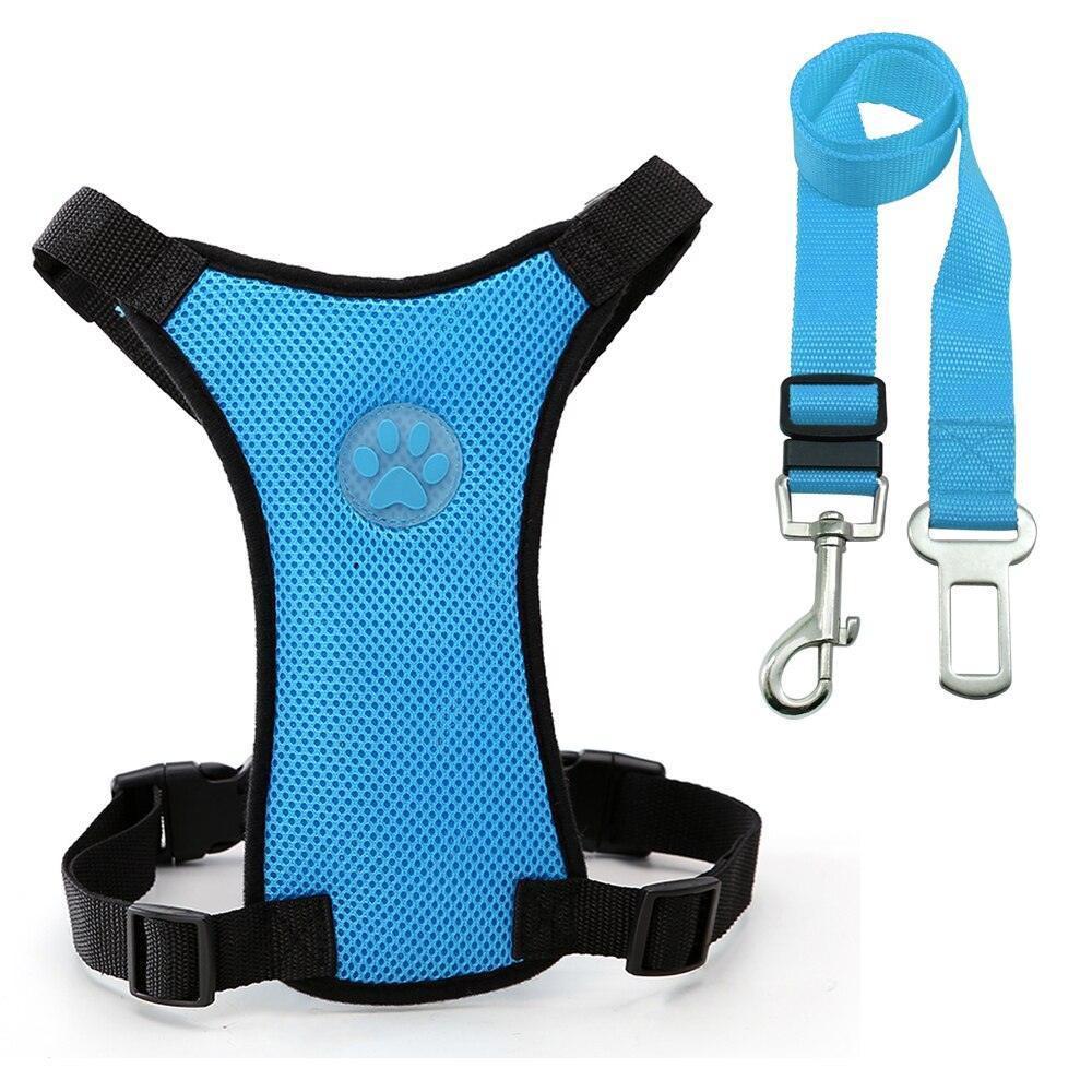 Breathable Mesh Pet Car Safety Chest Harness - Pets Perfect