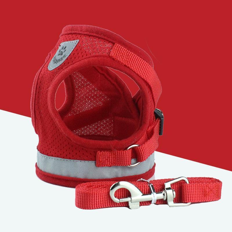 Breathable Mesh Pet Leash With Reflective Design And Matching Belt - Pets Perfect