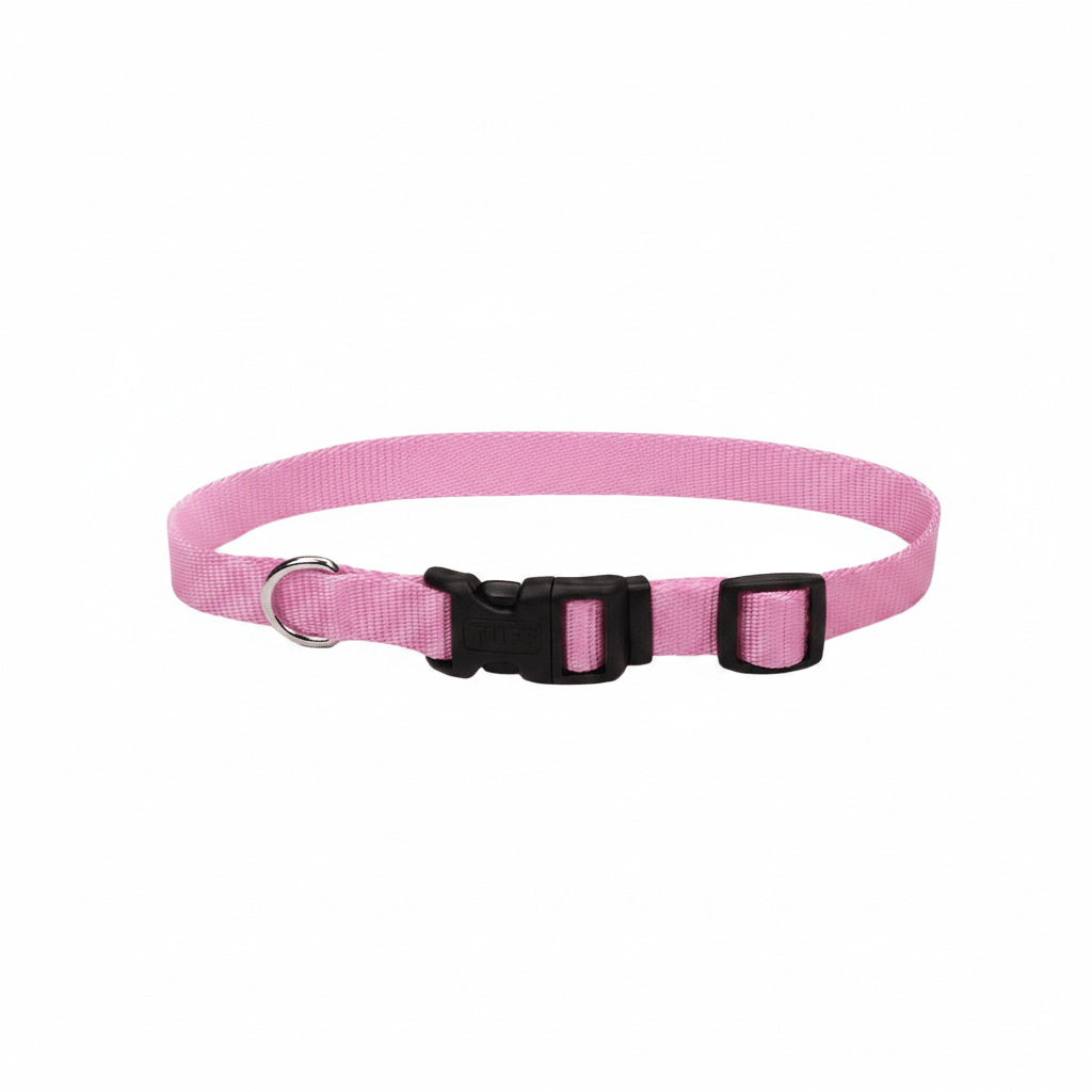 Coastal Adjustable Nylon Dog Collar with Plastic Buckle Bright Pink, 1ea/3/4 In X 1420 in - Pets Perfect