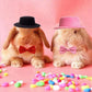 Felt Hat & Bow Tie Set for Small Pets - Festive Costume Accessory - Pets Perfect