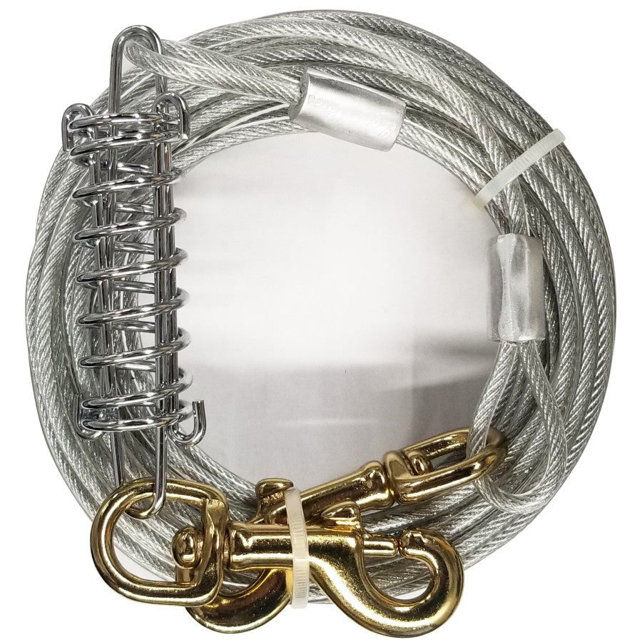 Four Paws Heavy Weight Dog Tie Out Cable Silver, 1ea/30 Foot - Pets Perfect