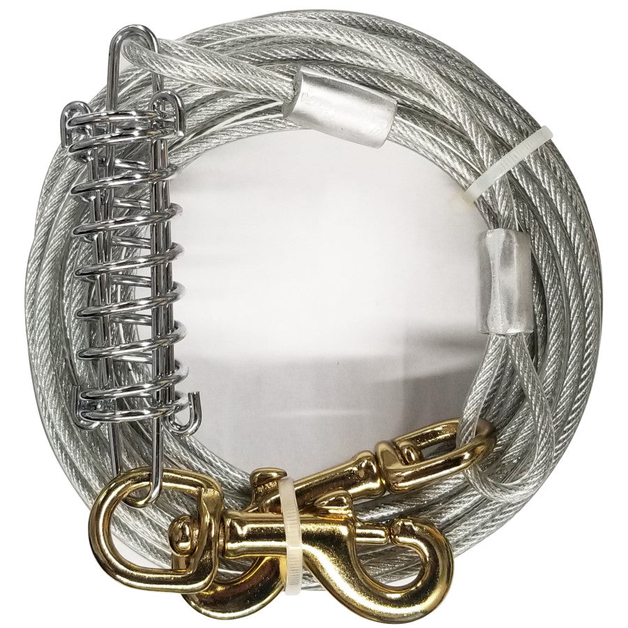 Four Paws Heavy Weight Dog Tie-Out Cable Silver, 30 ft