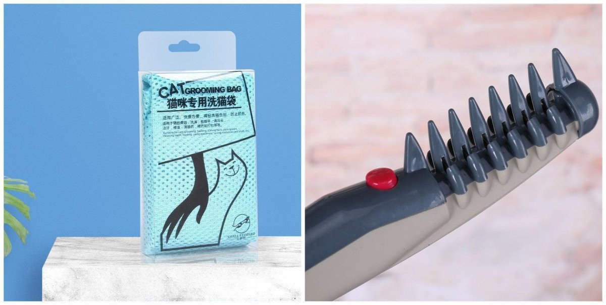 Cat Grooming Essentials Set: Ultimate Cat Bathing Kit With Anti - Scratch Cat Bag And Pet Nail Clipper - Pets Perfect