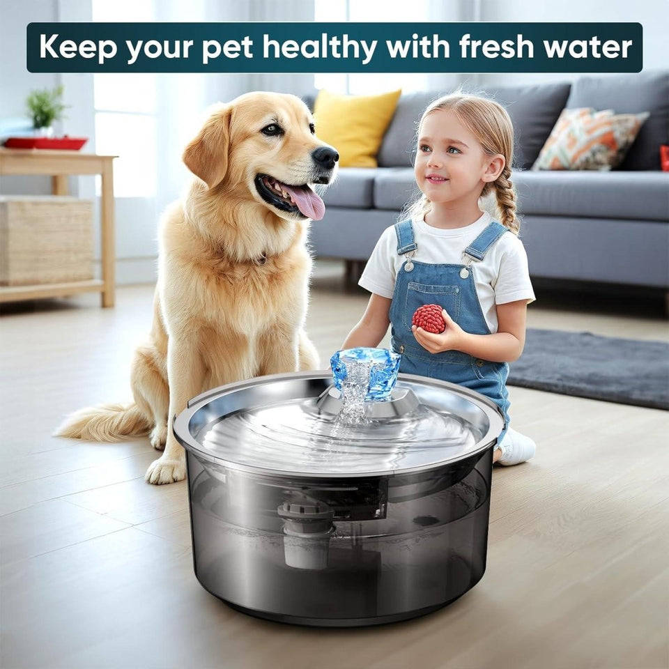 LESOTC 2.6-Gallon Stainless Steel Dog & Cat Water Fountain - 10 Large, view 5