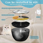 102oz/3L Cat Water Fountain Stainless Steel Tray Automatic Water Bowl Dispenser for Pets - Pets Perfect