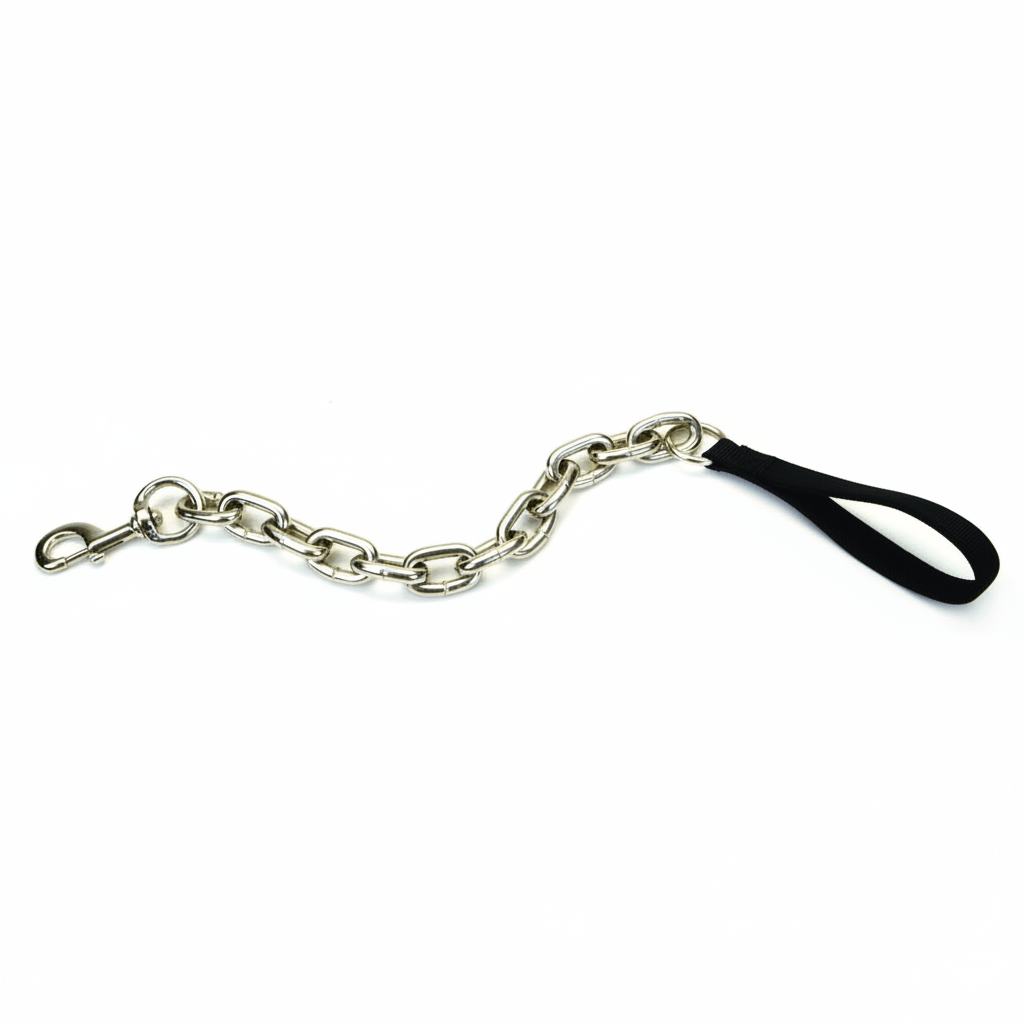 Coastal Giant Chain Traffic Dog Leash with Nylon Handle Black, 1ea/1 In X 30 in - Pets Perfect