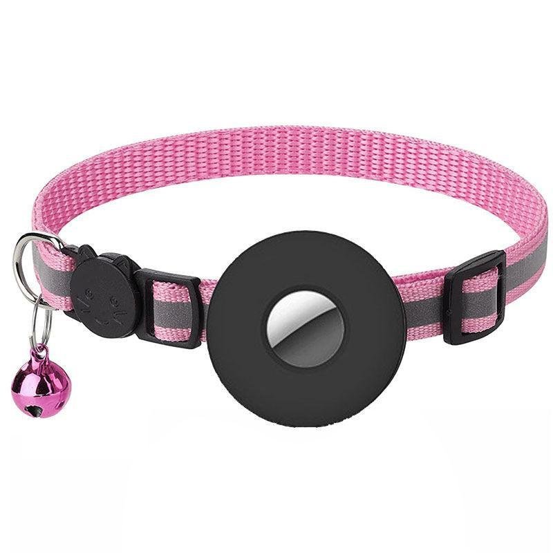 Reflective Adjustable Anti - Lost Pet Collar With Airtag Compatibility - Pets Perfect