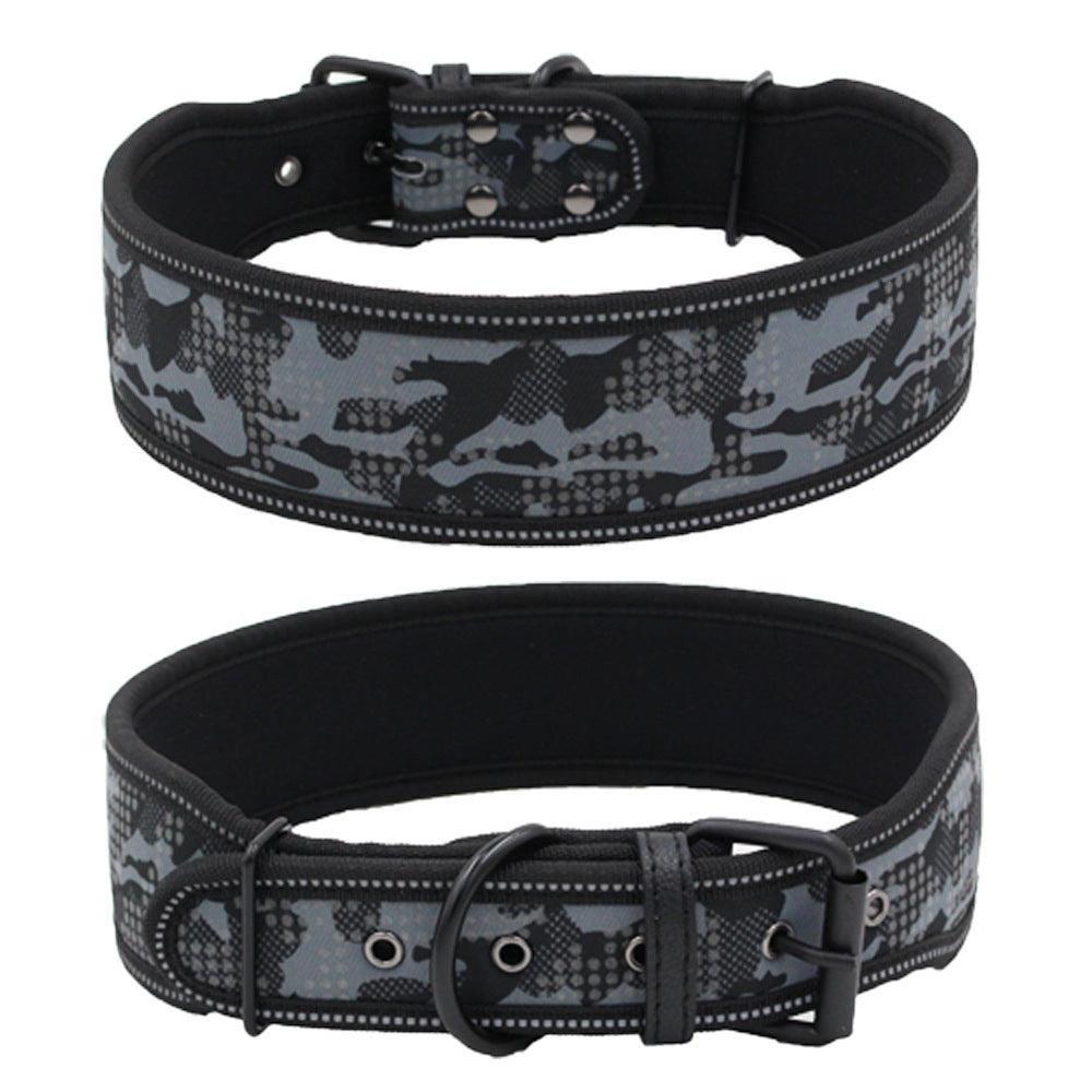 Reflective Camouflage Adventure Dog Collar - Durable Nylon Collar for Outdoor Dogs - Pets Perfect