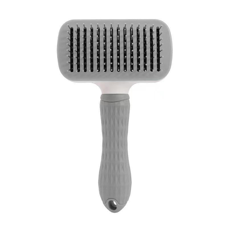 Dog Hugs Cat Self - Cleaning Cat Grooming Comb - Stainless Steel Fine Needle Comb for Cats - Pets Perfect