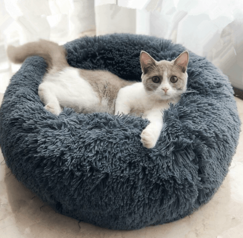 Luxury Retreat Plush Round Pet Bed - The Ultimate Haven For Small Dogs And Cats - Pets Perfect