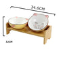 Elevated Ceramic Cat Bowl Set With Shelf - Promotes Healthy Posture And Double Feeding - Pets Perfect