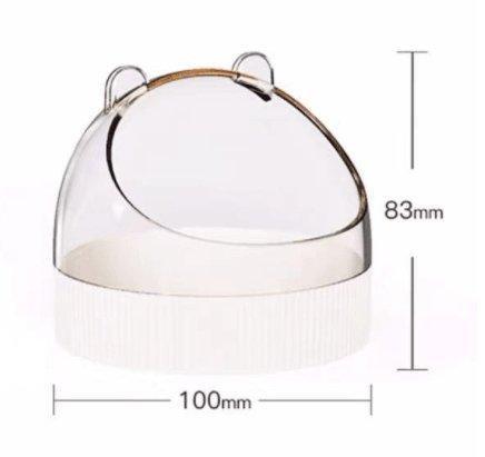 Colorful Candy Acrylic Hamster Food Basin - Gold Wire Feeder Bowl for Small Pets - Pets Perfect