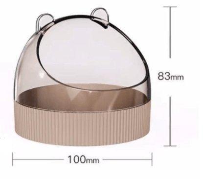 Colorful Candy Acrylic Hamster Food Basin With Gold Wire Feeder.