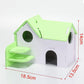 Colorful Double-Storey Hamster Sleeping Nest: A Stylish Wooden Villa Toy For Small Pets.