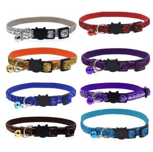 Colorful Fish Scale Cat Collar With Adjustable Bell - Stylish And Safe Pet Accessory - Pets Perfect