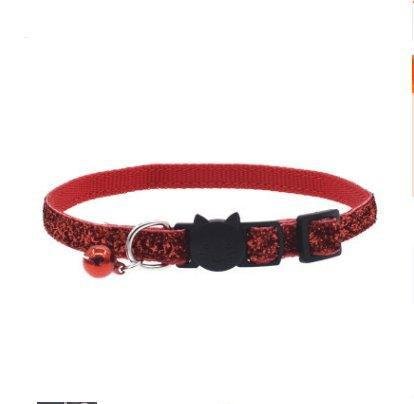 Colorful Fish Scale Cat Collar With Adjustable Bell - Stylish And Safe Pet Accessory - Pets Perfect