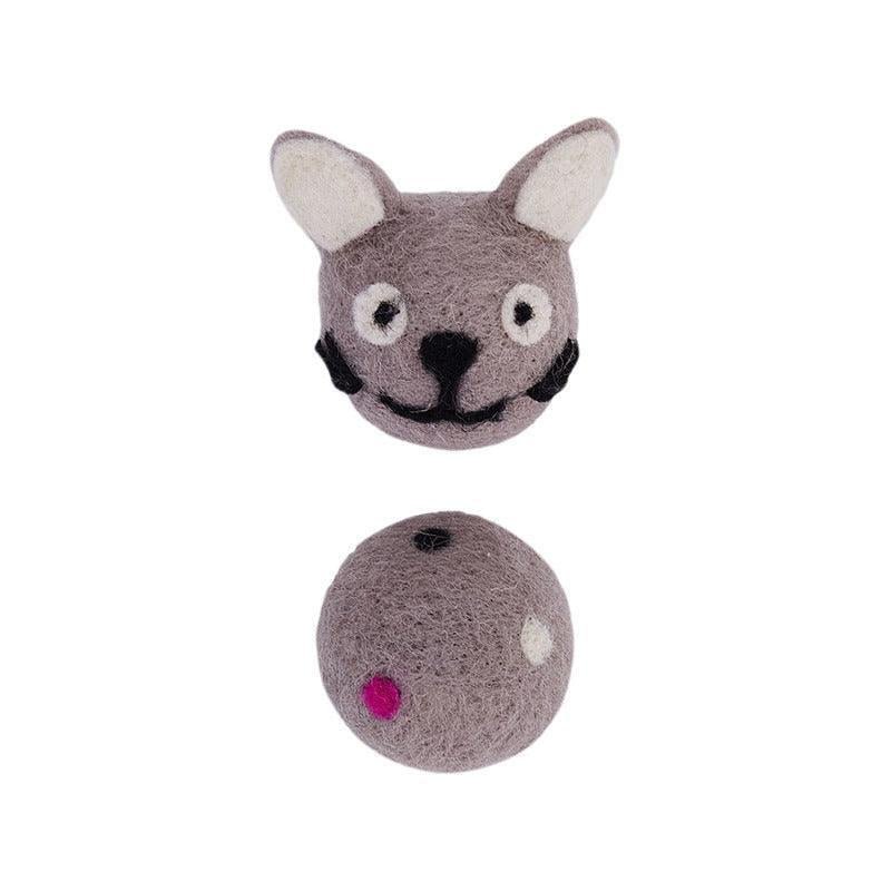 Colorful Interactive Felt Stretch Ball Cat Toy With Bell Sound - Engaging Pet Toy For Playful Cats - Pets Perfect