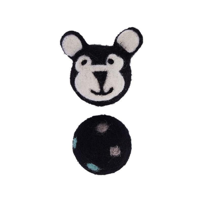 Colorful Interactive Felt Stretch Ball Cat Toy With Bell Sound - Engaging Pet Toy For Playful Cats - Pets Perfect