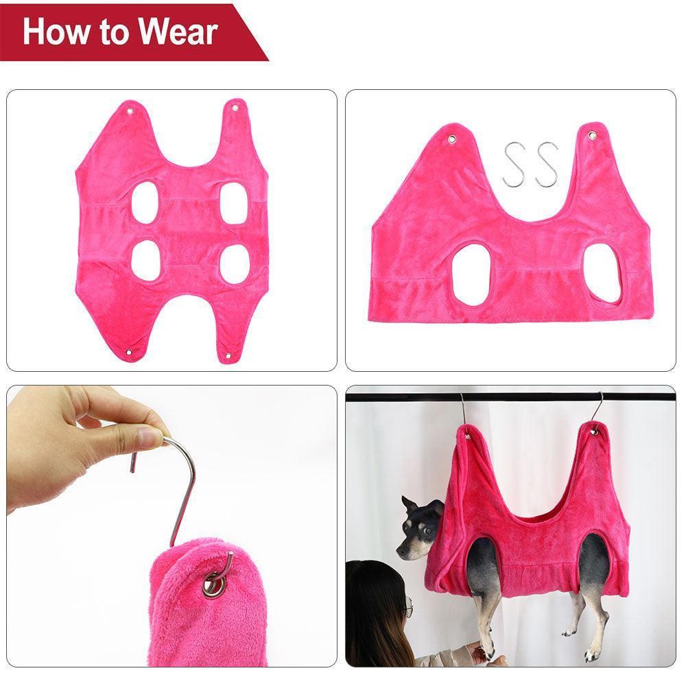 Dog Hugs Cat Grooming Restraint Loop - Soft Cloth, 3 Sizes - Pets Perfect