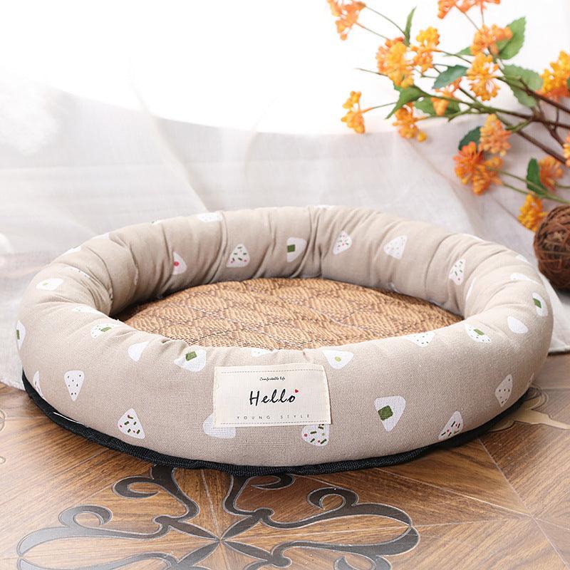 Cool Round Pet Nest: The Ultimate Summer Retreat For Cats And Dogs-4