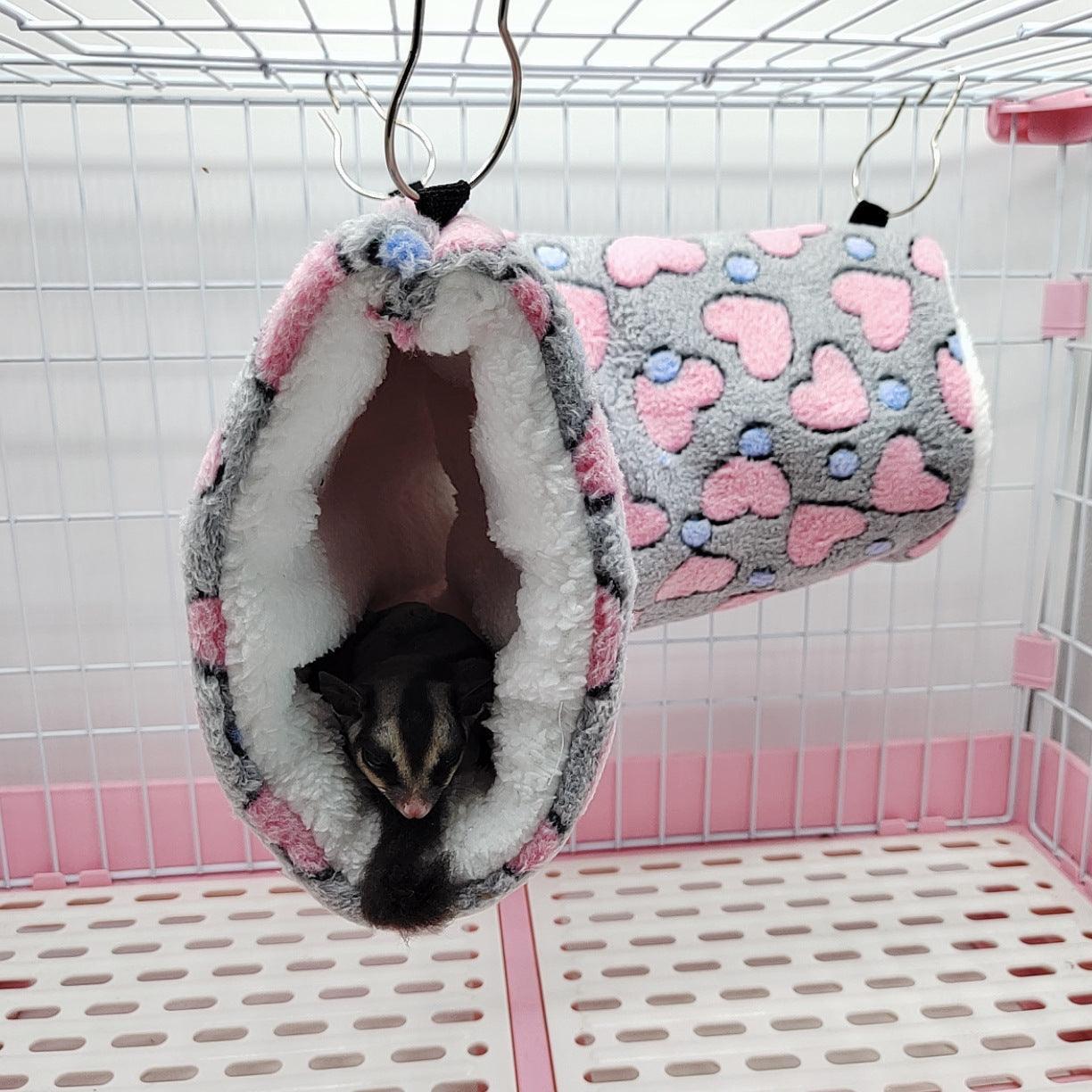 Plush Tunnel Nest for Small Pets - Cozy Hideaway & Sleeping Tube - Pets Perfect