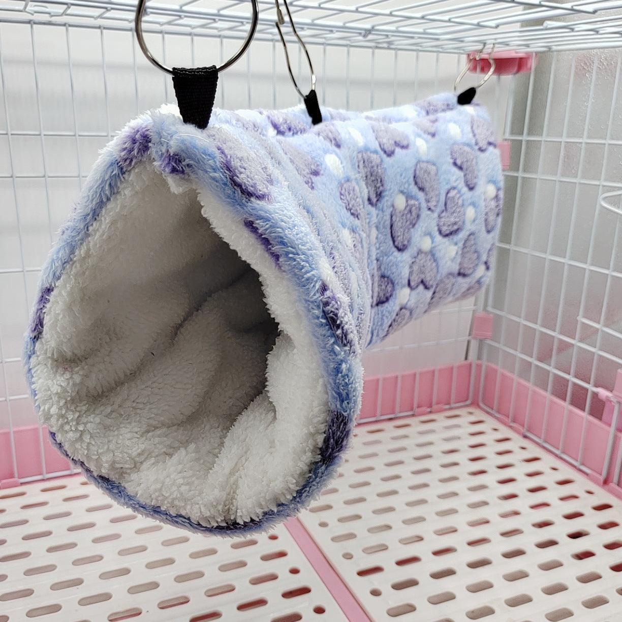 Plush Tunnel Nest for Small Pets - Cozy Hideaway & Sleeping Tube - Pets Perfect
