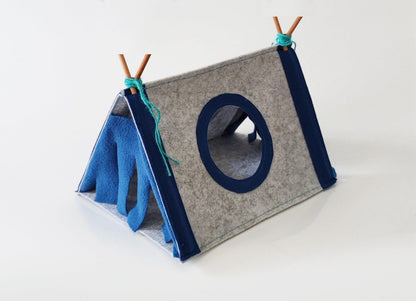 Cozy Pet Retreat: Felt Cloth Rabbit Nest & Hamster Corner House Tent.