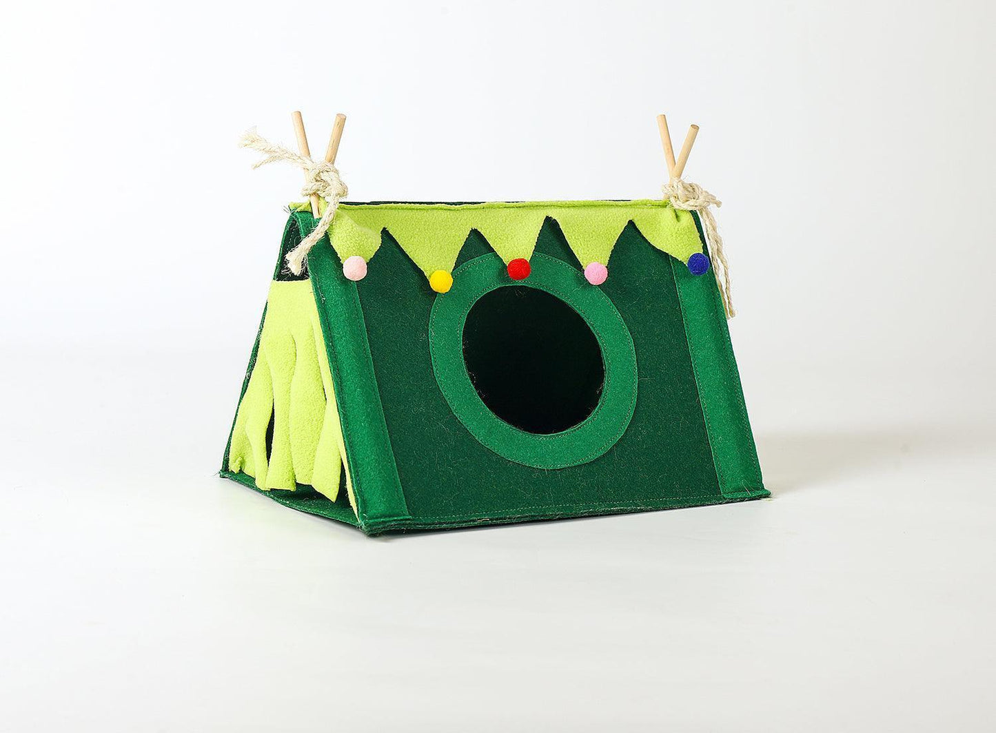 Cozy Pet Retreat: Felt Cloth Rabbit Nest & Hamster Corner House Tent.