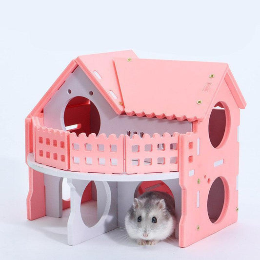 Cozy Woodland Retreat: Cute And Colorful Hamster Sleeping Nest.