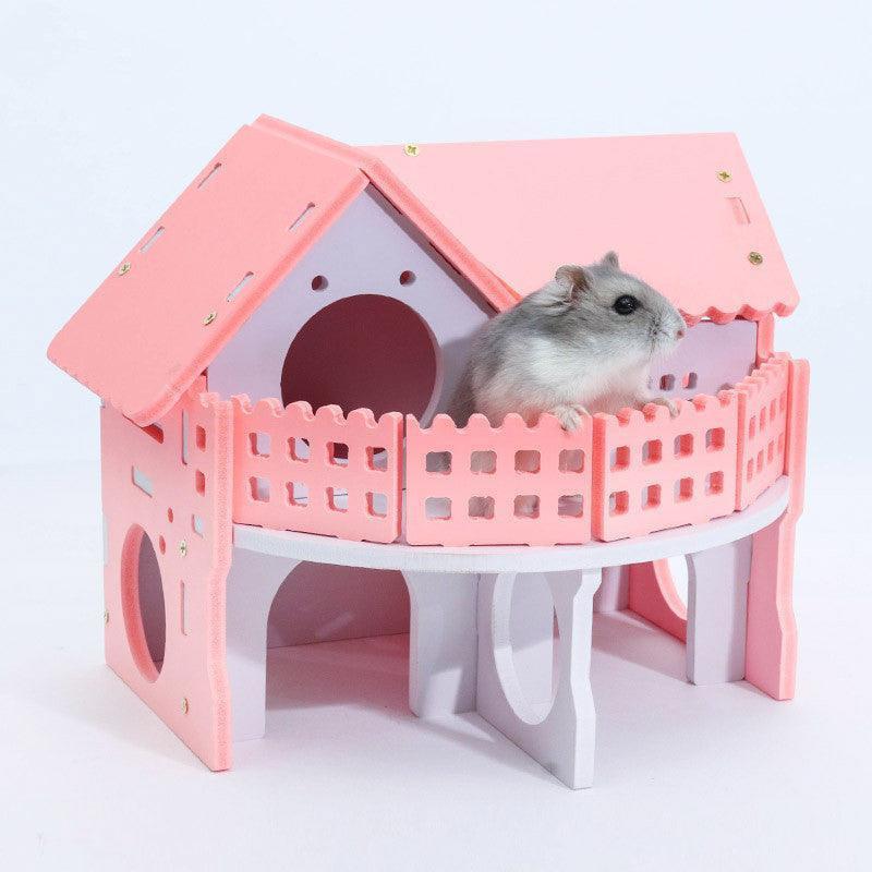 Cozy Woodland Retreat: Cute And Colorful Hamster Sleeping Nest.