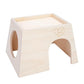 Cozy Woodland Retreat - Wooden Hamster Hideout with Stitching Details - Pets Perfect