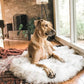 Cozycanine Plush Dog Bed - Luxurious Beige Mat For Restful Pet Sleep - Pets Perfect