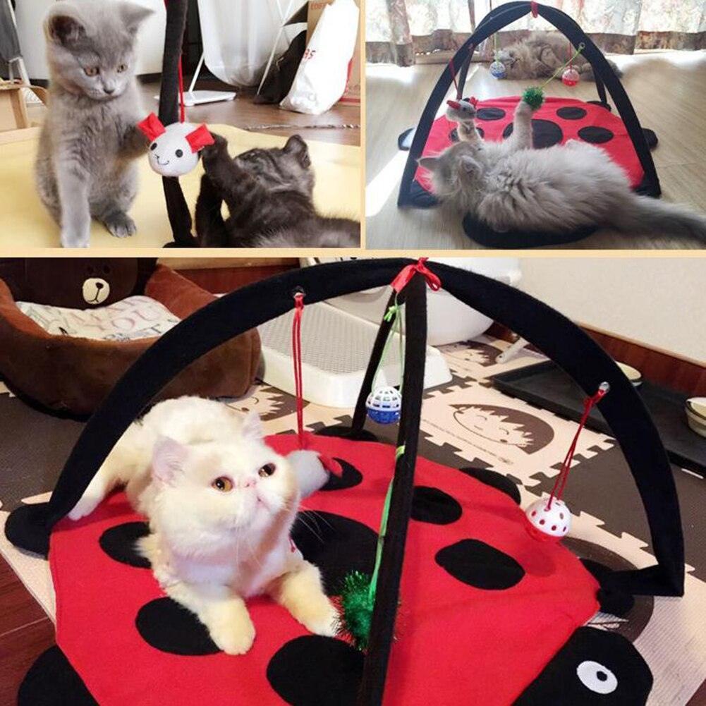 Cozycat Foldable Cartoon Cat Play Tent Hammock: The Ultimate Cat Haven - Pets Perfect